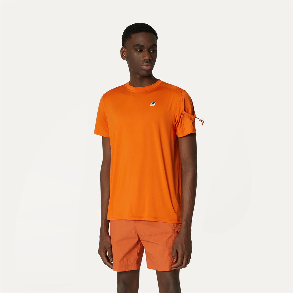 Copper orange Men's Outdoor Quick-Dry T-Shirt with UV Protection 02