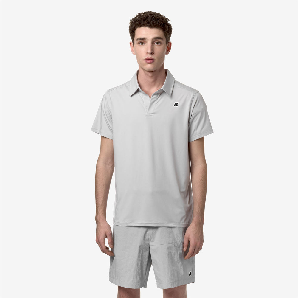 Grey Blue Men's Packable Outdoor Polo T-Shirt with UV Protection 02