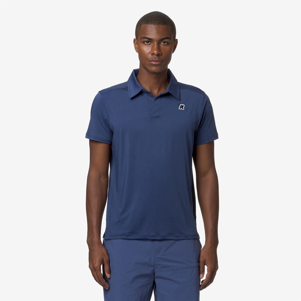 Blue Men's Packable Outdoor Polo T-Shirt with UV Protection 02