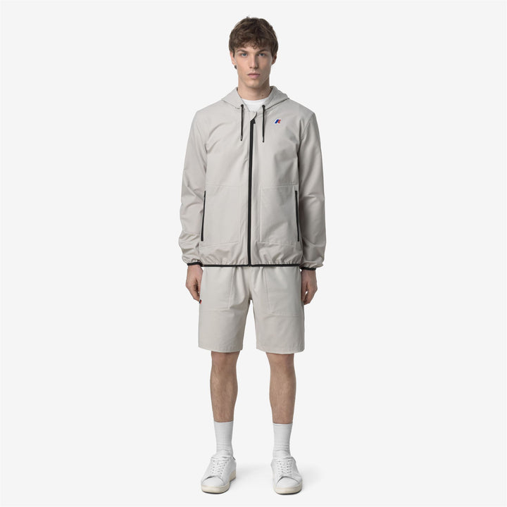 Beige Grey Unisex City Travel Sport Shorts 1