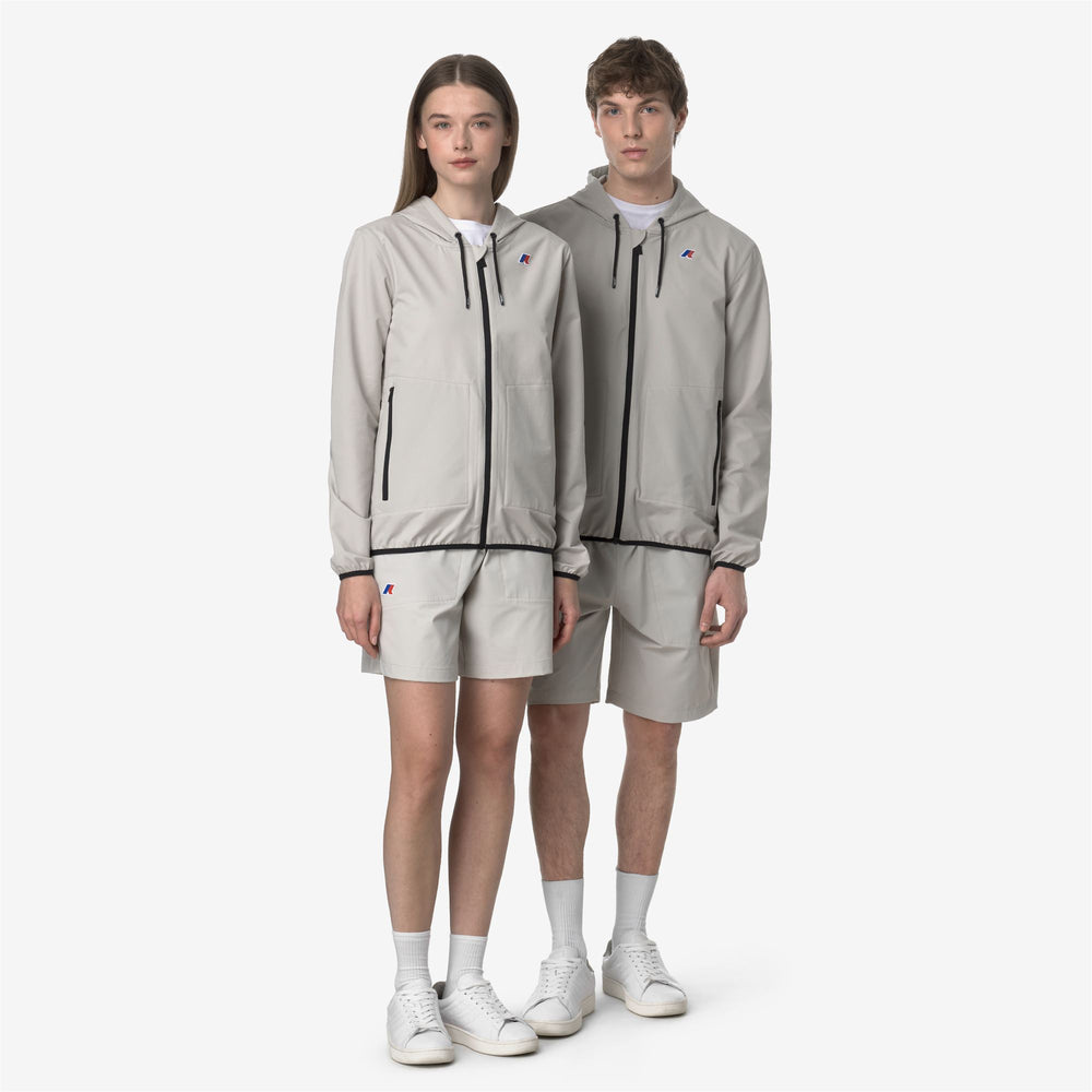 Beige Grey Unisex City Travel Sport Shorts 02