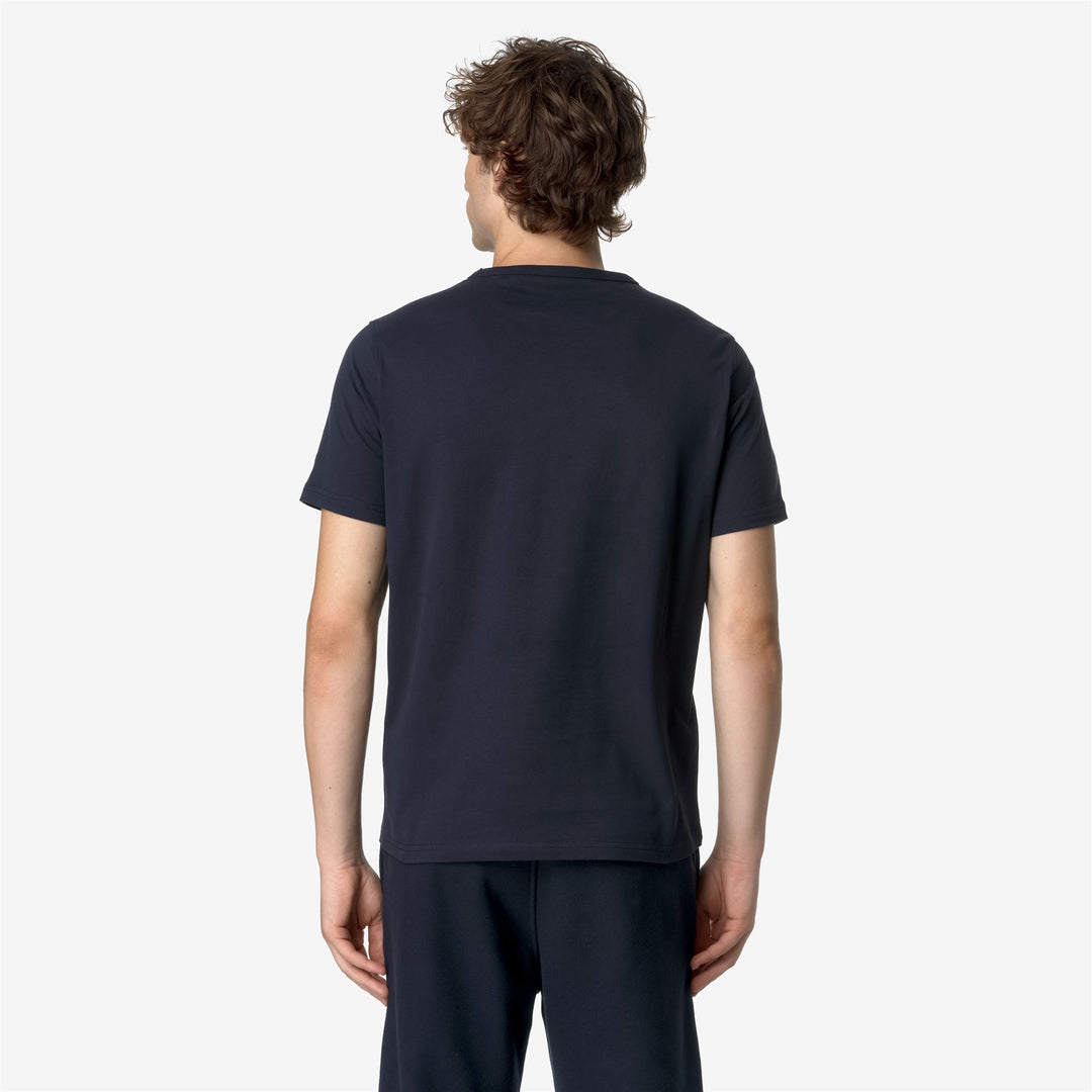 Camiseta azul de hombre slim fit con lettering K-Way main