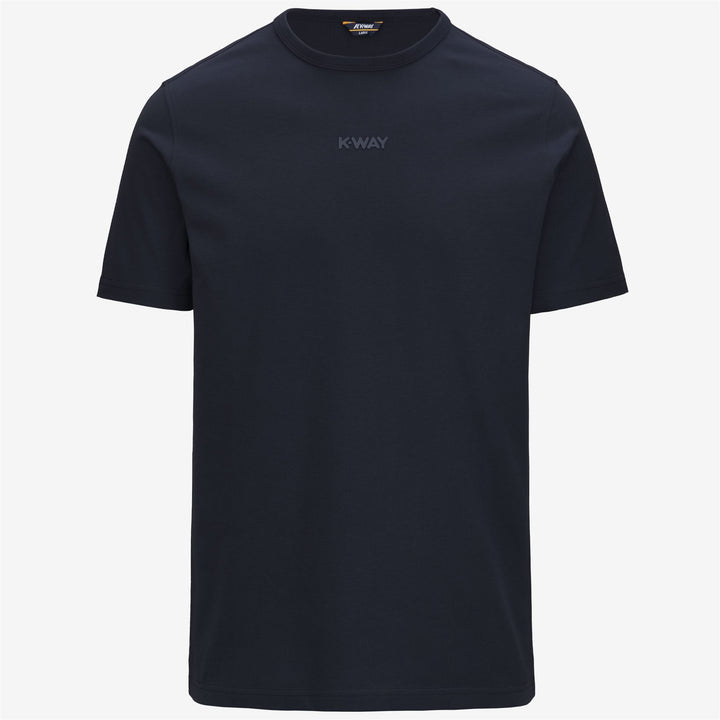 Camiseta azul de hombre slim fit con lettering K-Way 1