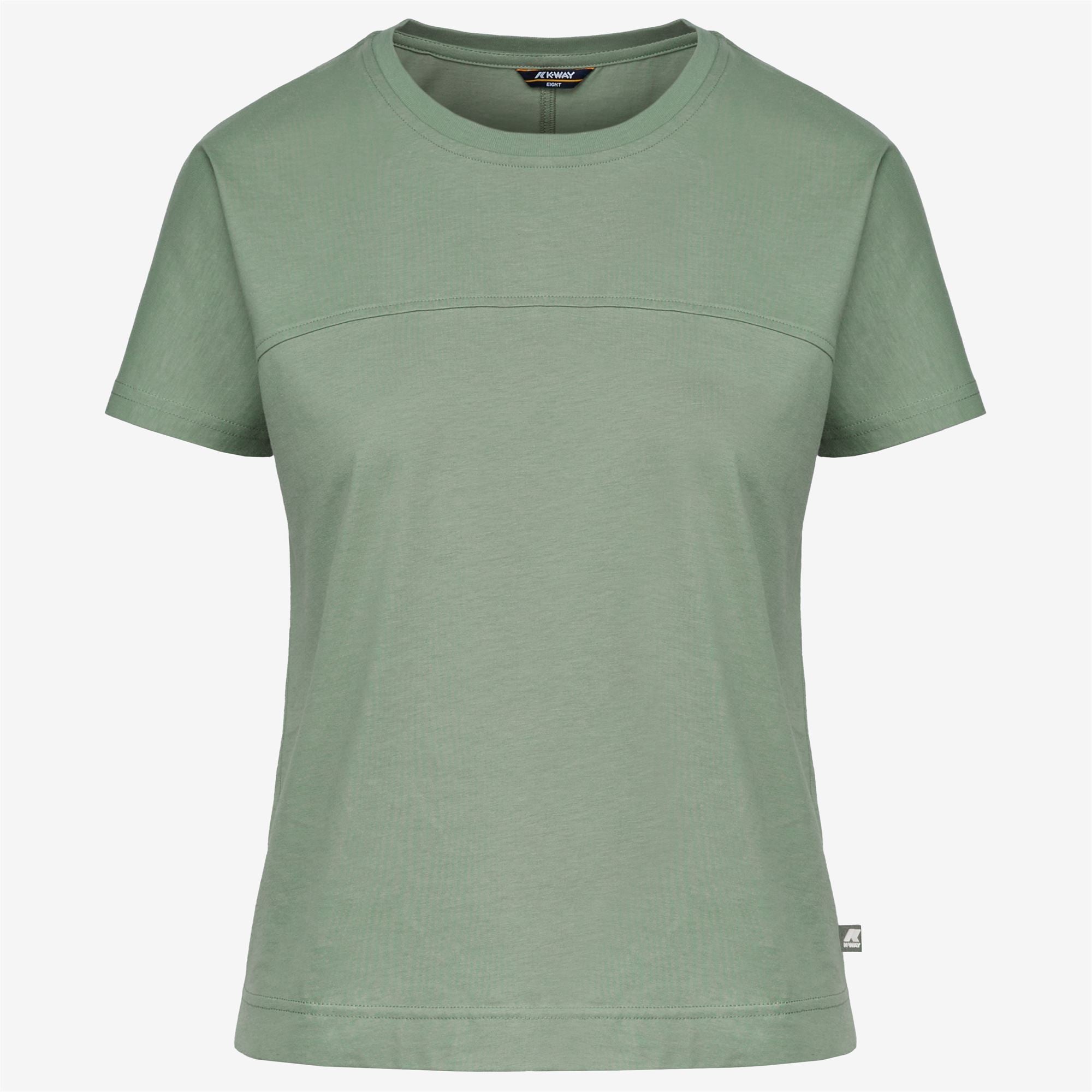 T-Shirts & Top_WOMAN_GIZELLE_T-Shirt_Green Fjord - Commercial 1