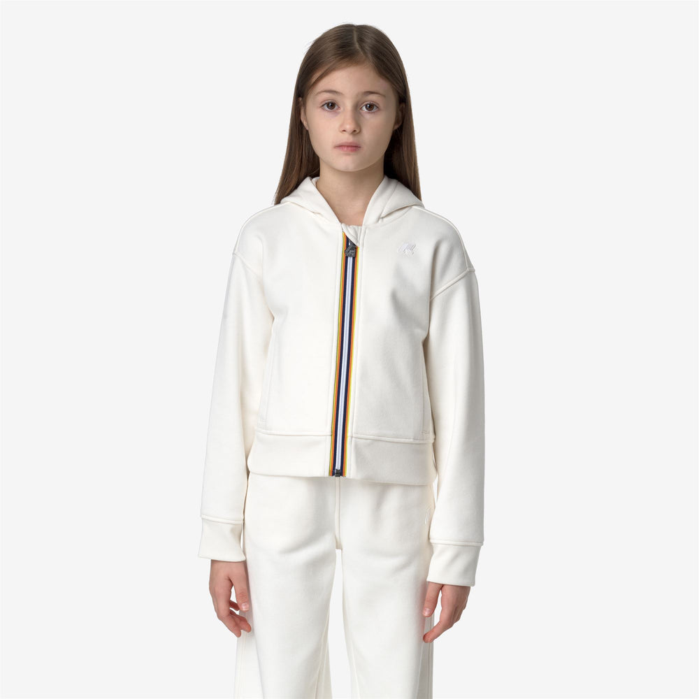 Giacca in Pile Grigia e Bianca per Ragazze da Città 02