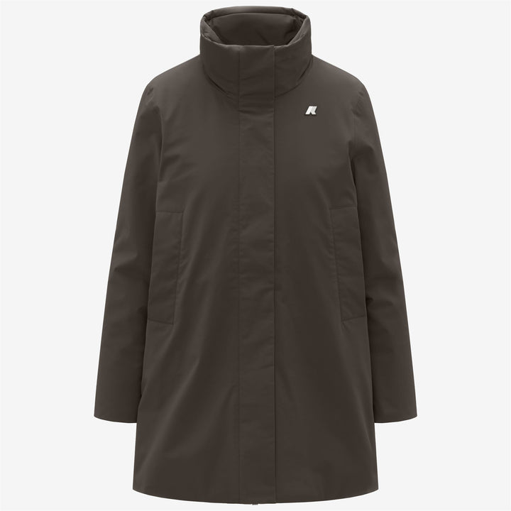 Black olive Women's Mid-length Warm Jacket with Hood 5