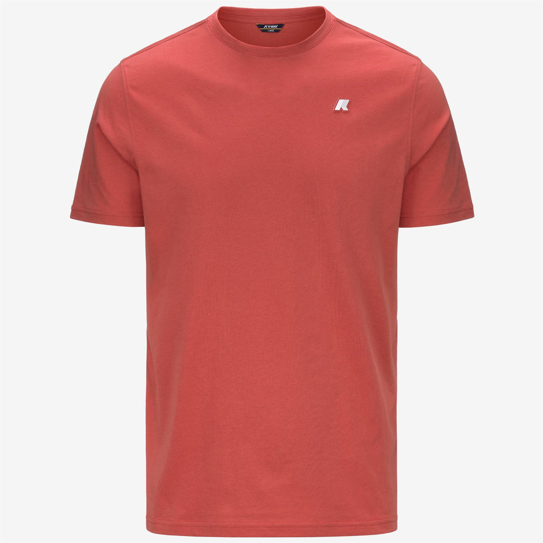 Red Men's Slim Fit Cotton T-Shirt with Logo 01