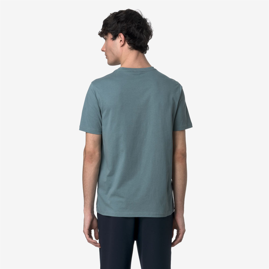 T-Shirt in Cotone Slim Fit Uomo Blu Iron per Uso Quotidiano main