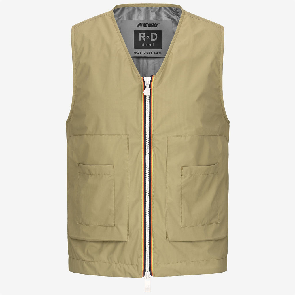 Jackets_UNISEX_BARNEL 2.1 AMIABLE SILVER_Vest_Beige - Green Olive - Commercial 1