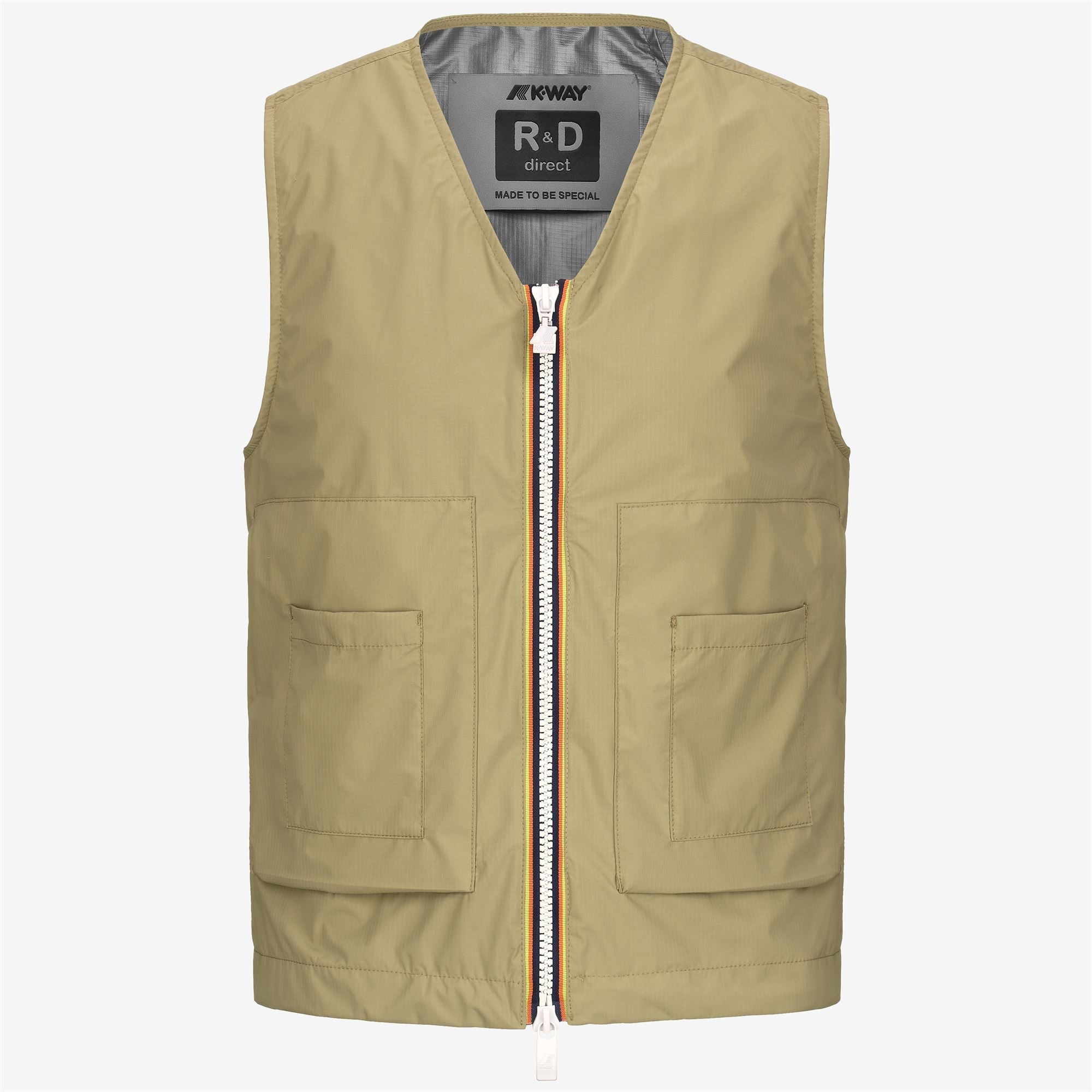 Jackets_UNISEX_BARNEL 2.1 AMIABLE SILVER_Vest_Beige - Green Olive - Commercial 1