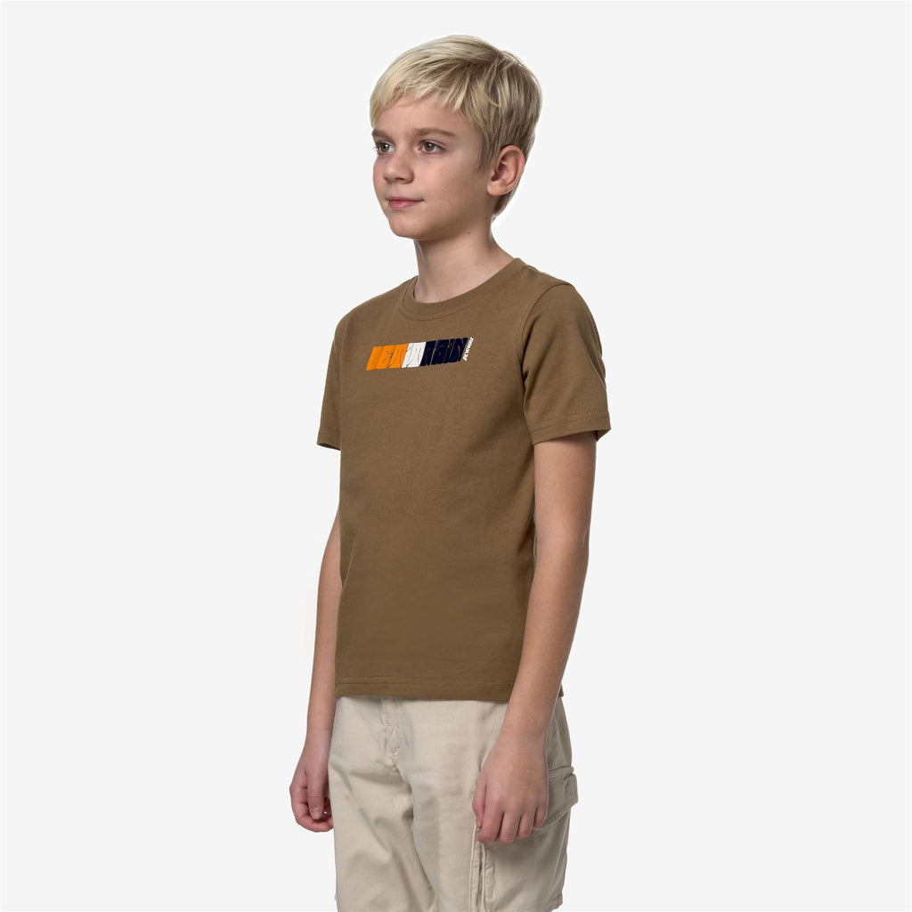 T-Shirts & Top_Boy_P. ODOM 70S RAIN_T-Shirt_Brown Corda - Commercial 5
