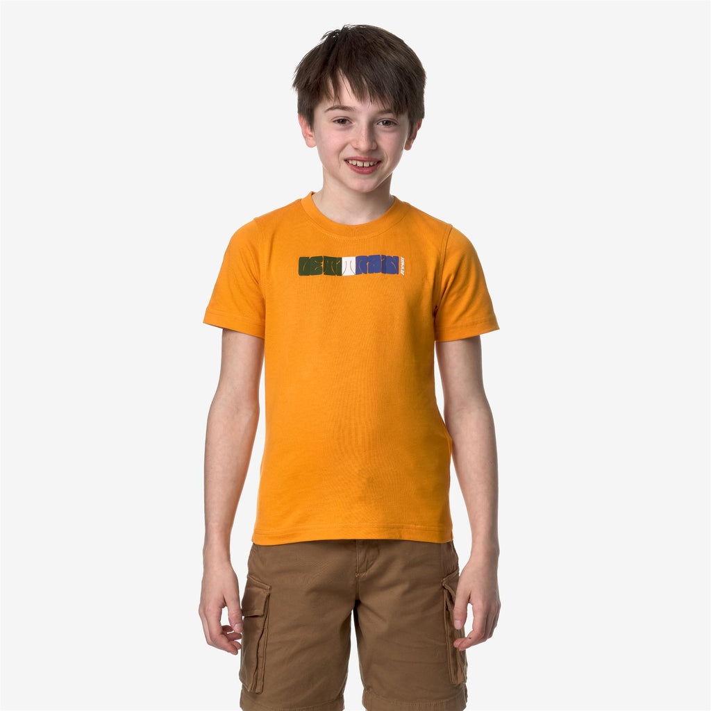 T-Shirts & Top_Boy_P. ODOM 70S RAIN_T-Shirt_Orange Md - Commercial 4
