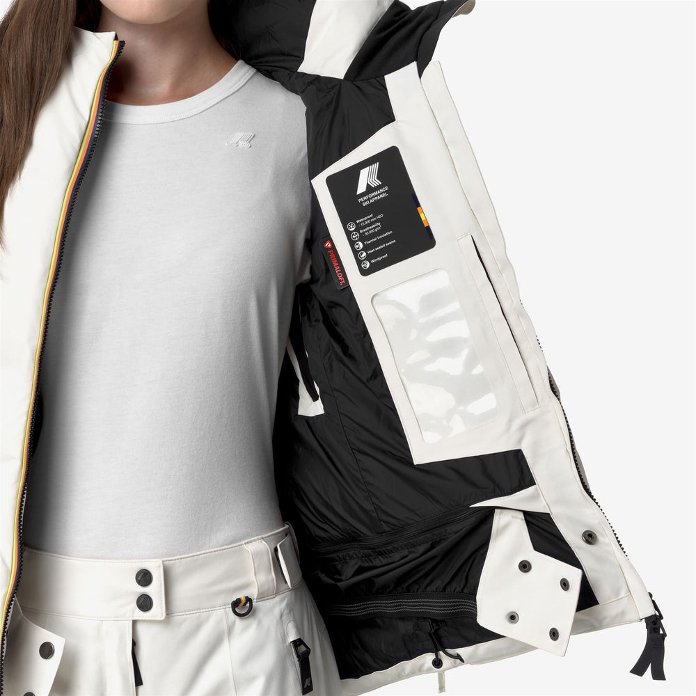 Grey White Women's Ski Jacket with PrimaLoft Insulation 02