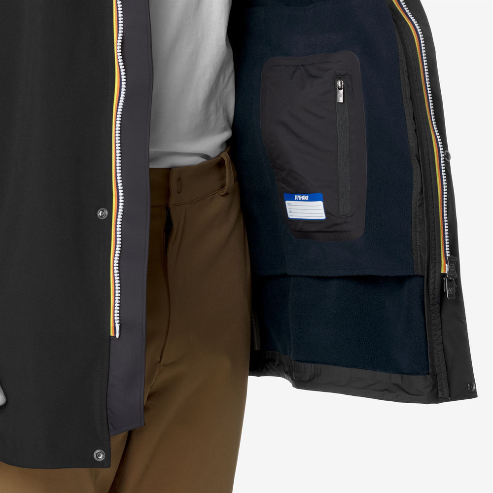 Black Grey Men's Mid Waterproof Jacket with Warmth and Versatility 02