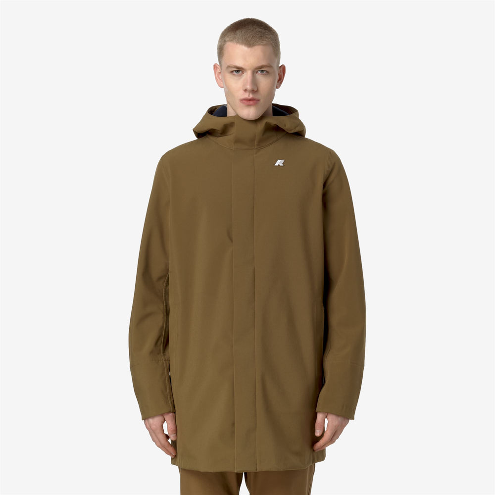 Chaqueta media impermeable marrón azul para hombre con calidez y versatilidad 02