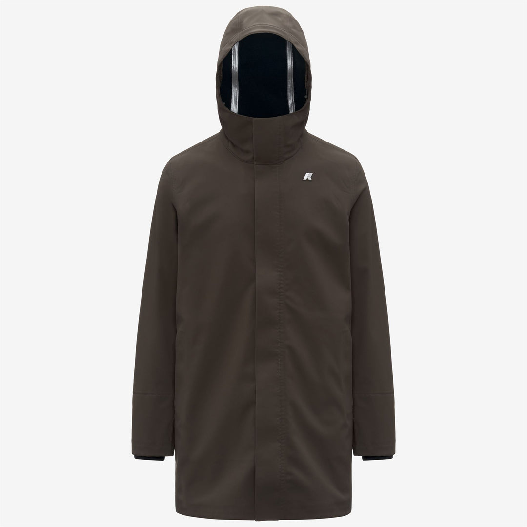 Black Men's Mid-Length Waterproof Jacket main