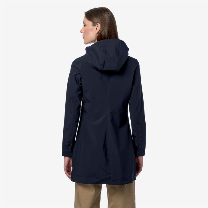 Giacca Media Donna Impermeabile Blu per Uso Urbano 3