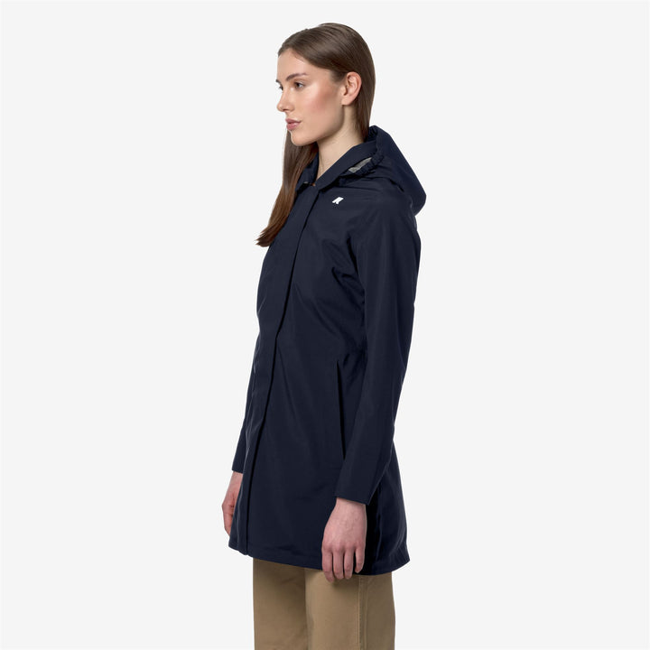 Giacca Media Donna Impermeabile Blu per Uso Urbano 2