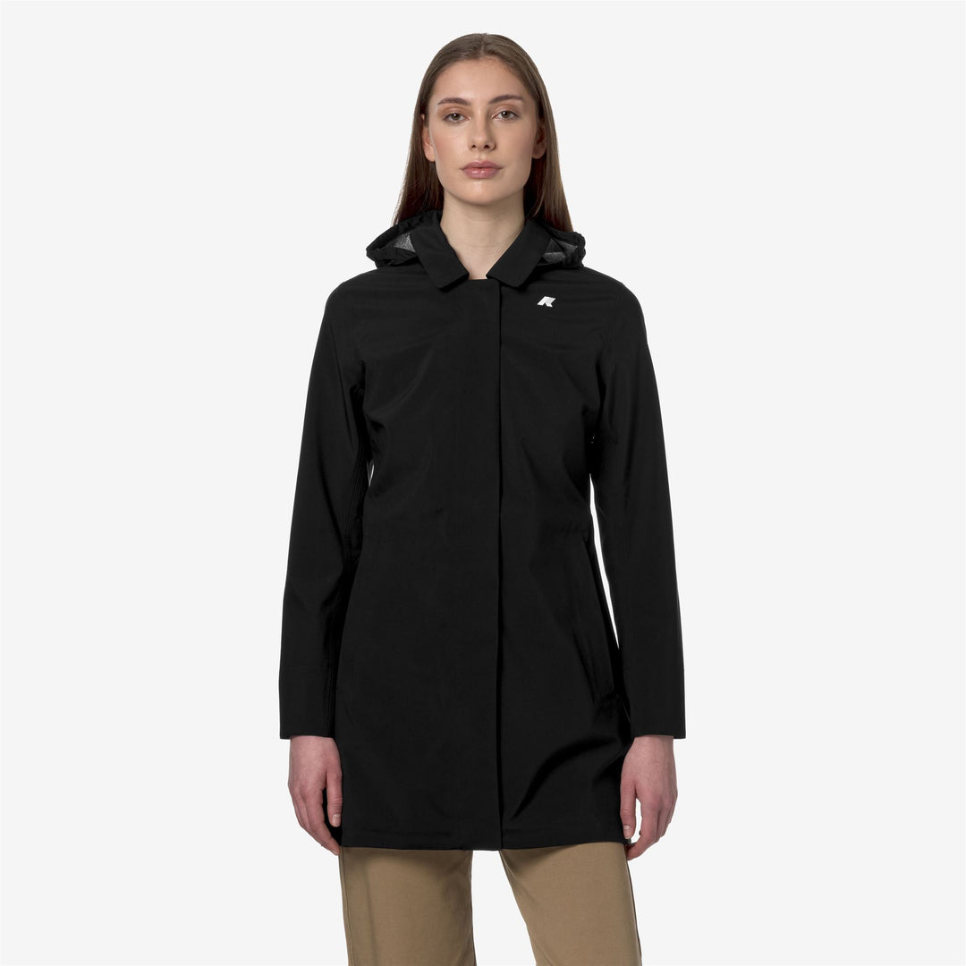 Black Grey Women's Water-Resistant Mid Jacket for City Wear 01