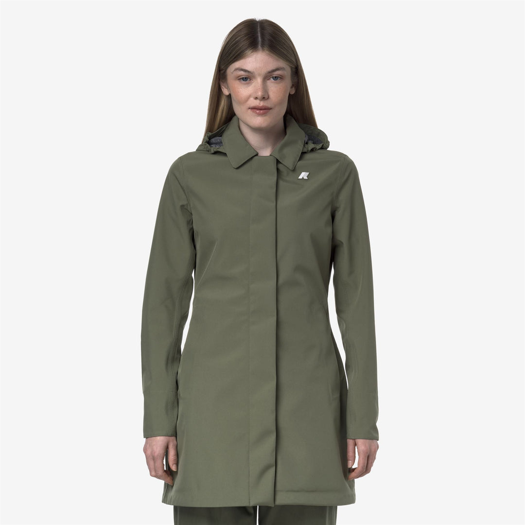 Lichen Green Women's Stylish Water-Resistant Jacket 01