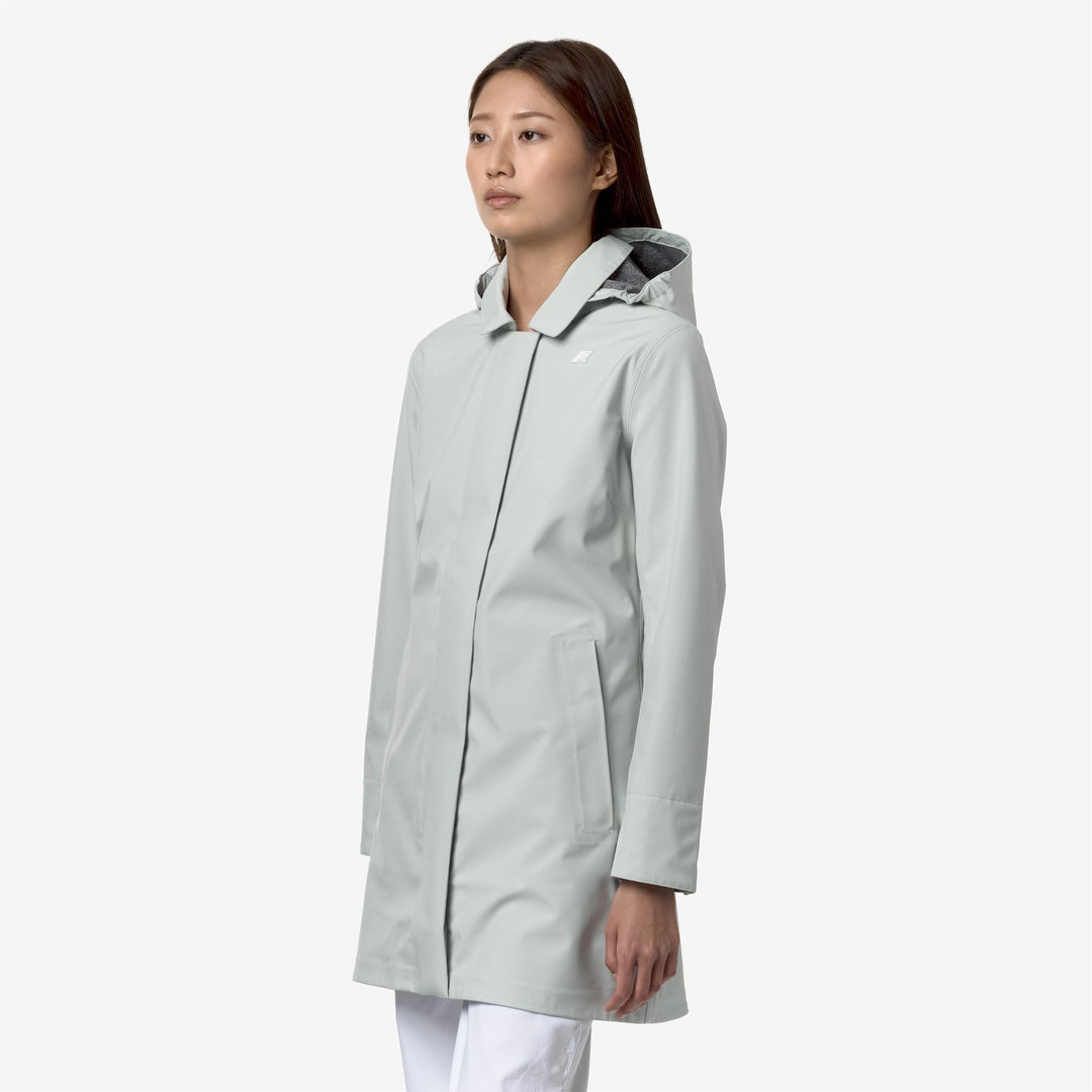 Chaqueta media gris para mujer de ciudad con resistencia al agua y aislamiento main