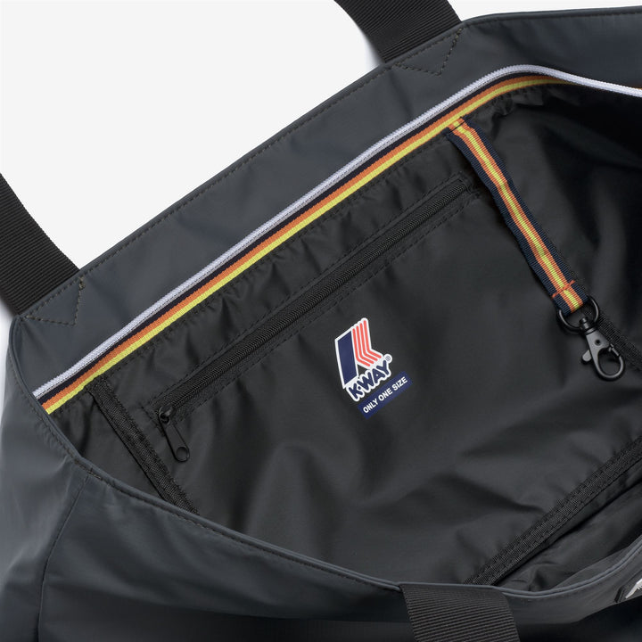 Borsa tote impermeabile versatile unisex grigia con chiusura a zip 3