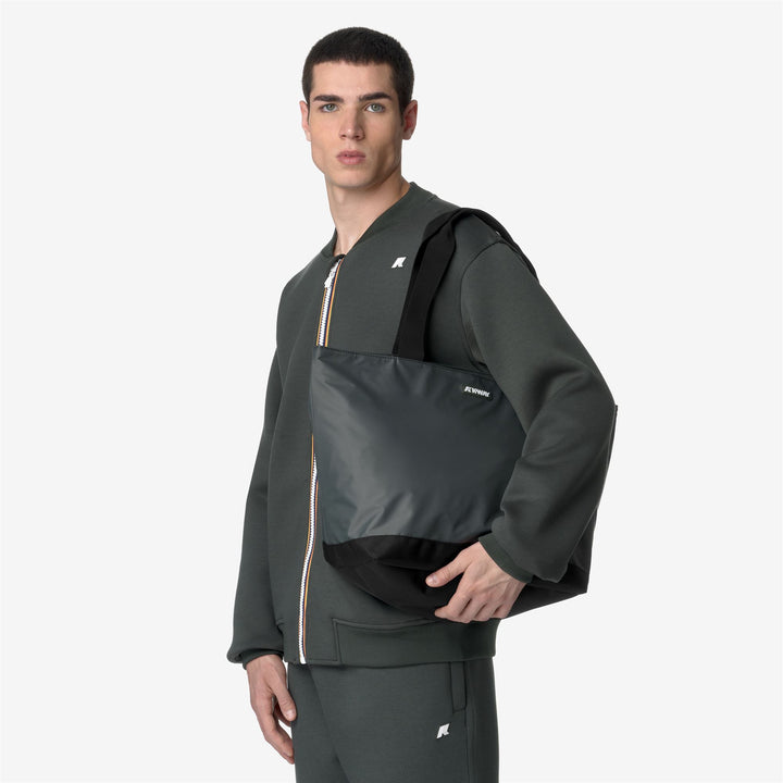 Bolsa Tote Impermeable Unisex Verde Oscuro para el Uso Diario 3