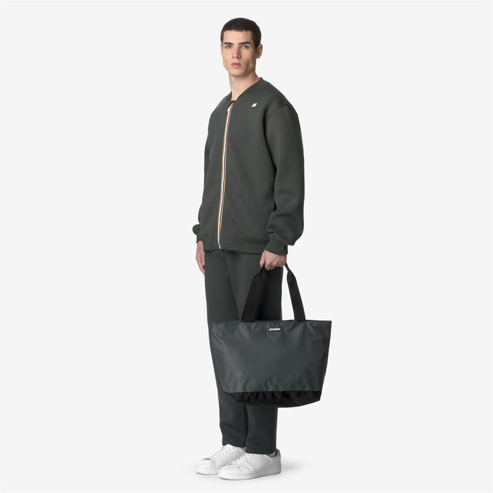 Bolsa Tote Impermeable Unisex Verde Oscuro para el Uso Diario 5