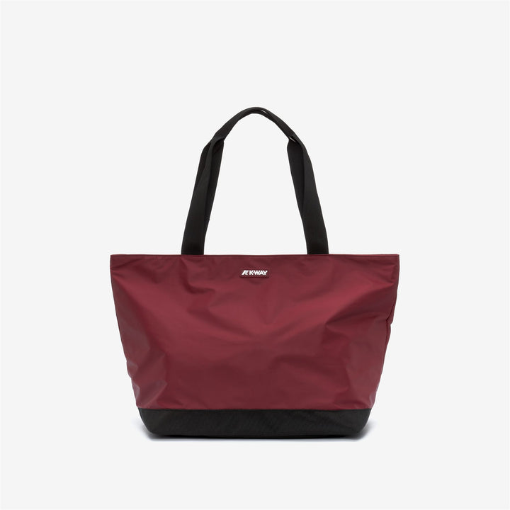 Borsa tote impermeabile unisex rossa con tasca interna e portachiavi 1