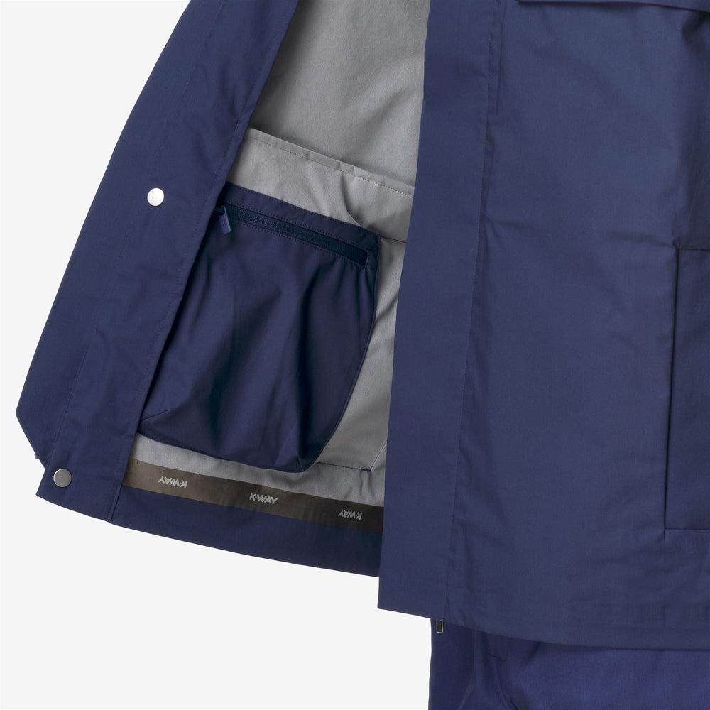 Beige blue Men's Urban Short Jacket with Heat-Taped Seams 02