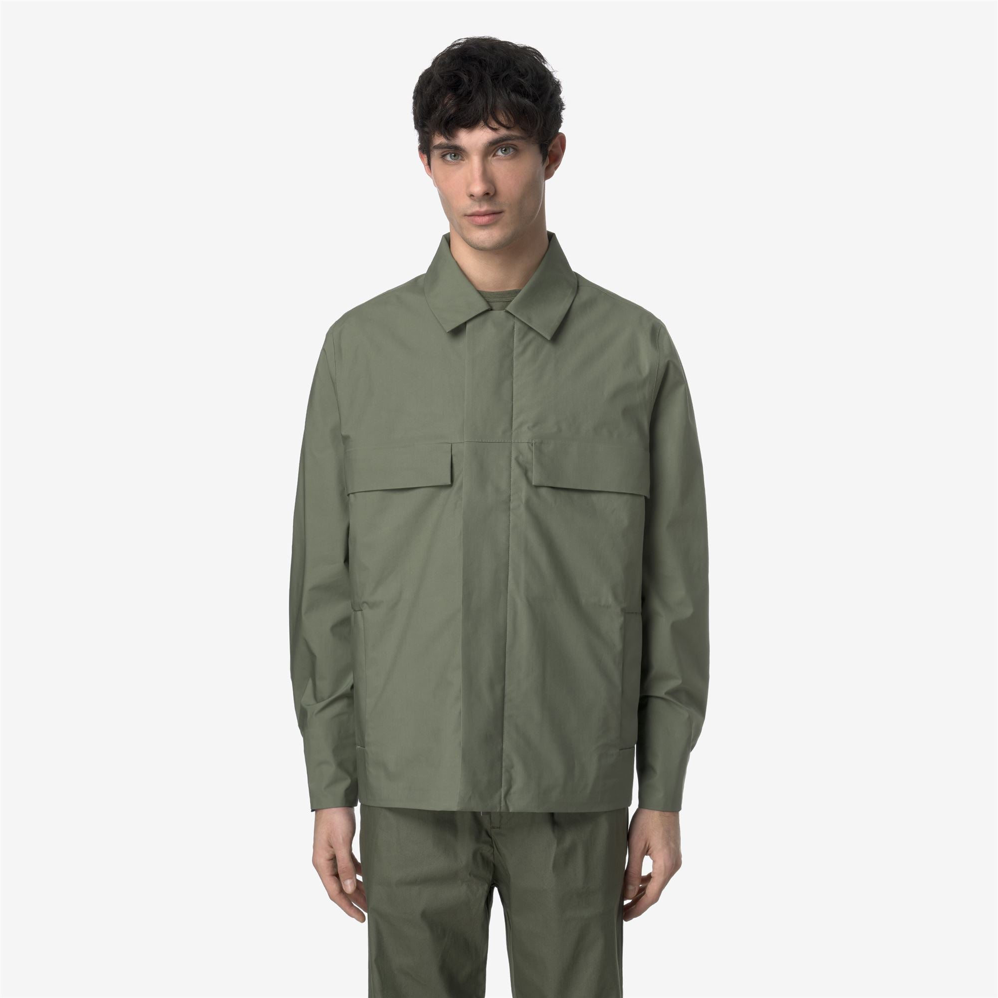 Jackets_MAN_ORION 3L POPLIN_Short_Green Lichen - BEIGE LT - Commercial 4