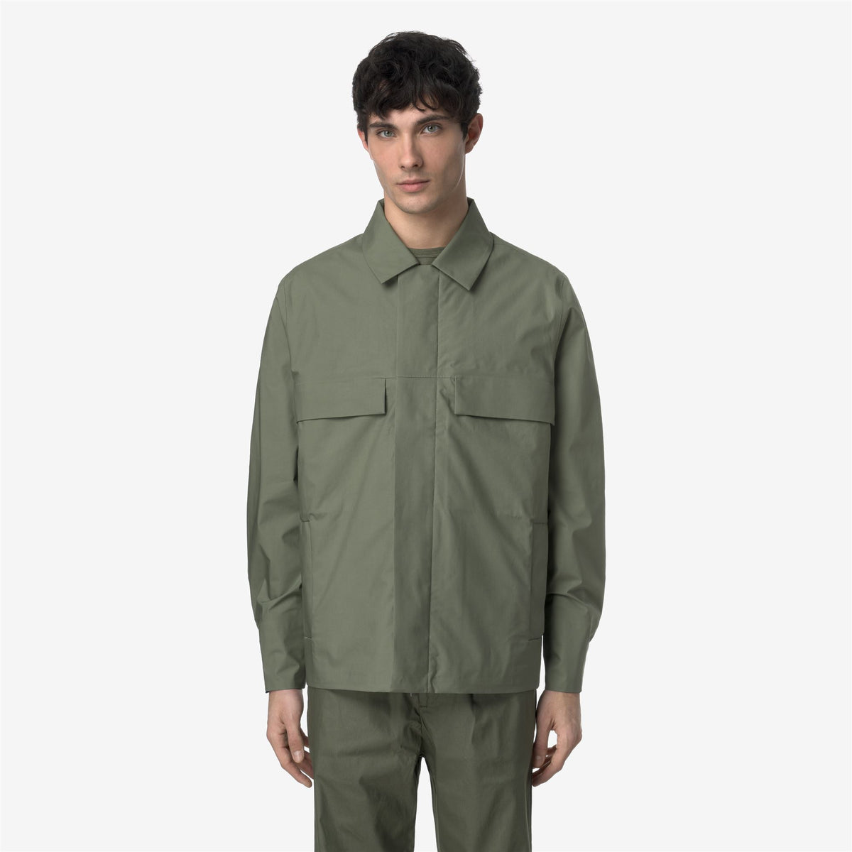 Jackets_MAN_ORION 3L POPLIN_Short_Green Lichen - BEIGE LT - Commercial 4