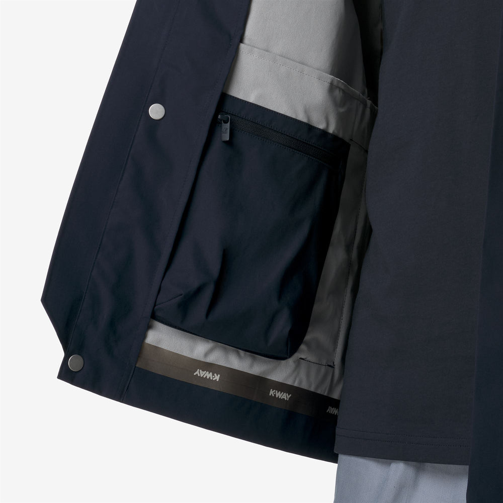 Beige Blue Men's Urban Short Jacket with Heat-Taped Seams 02