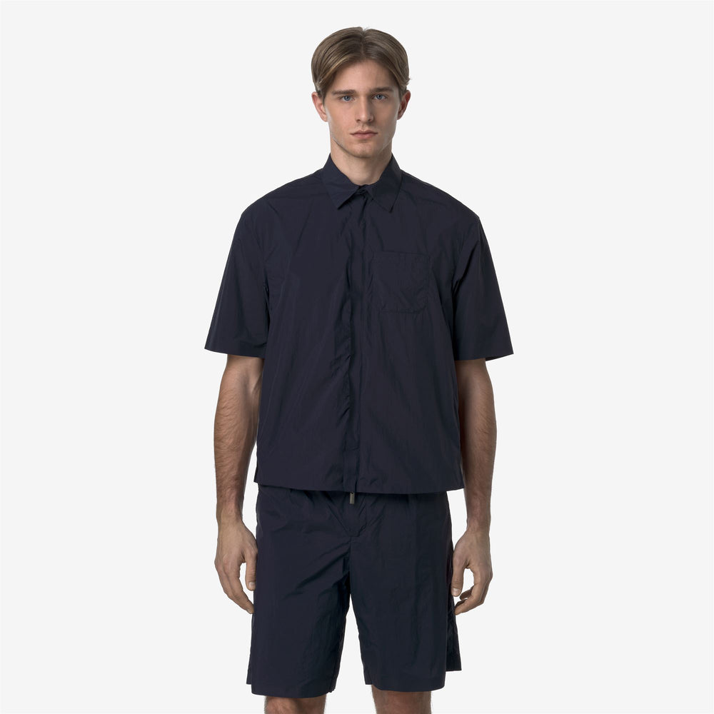 Blue Men's Short Sleeve Waterproof Summer Jacket with UV Protection 02