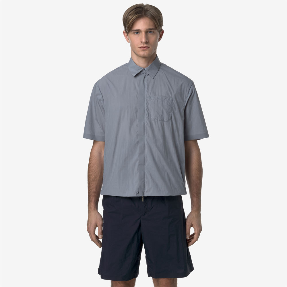 Grey Blue Men's Summer Jacket with UV Protection and Zip Closure 02