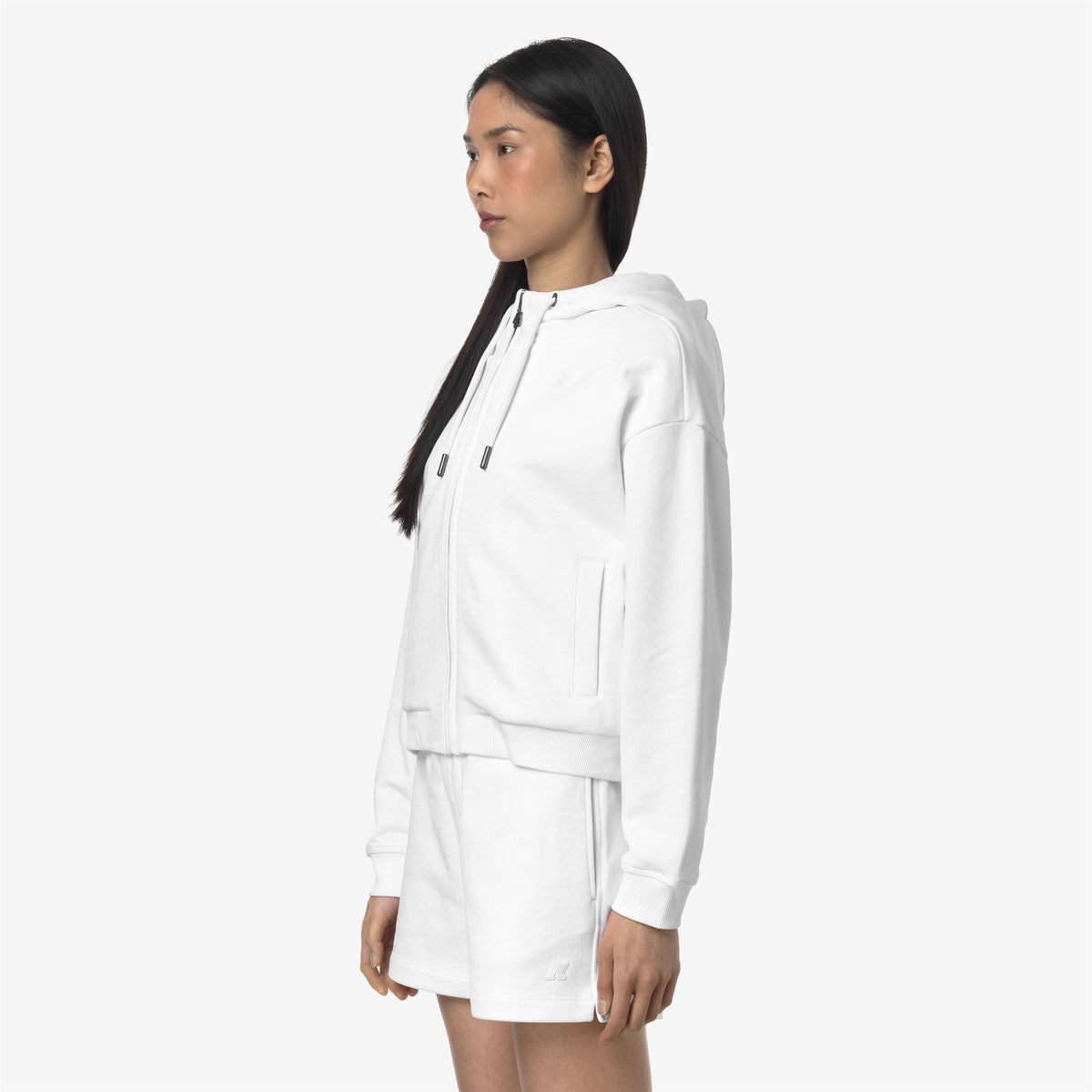 Fleece_WOMAN_ARWEN FRENCH TERRY_Jacket_White - Commercial 5