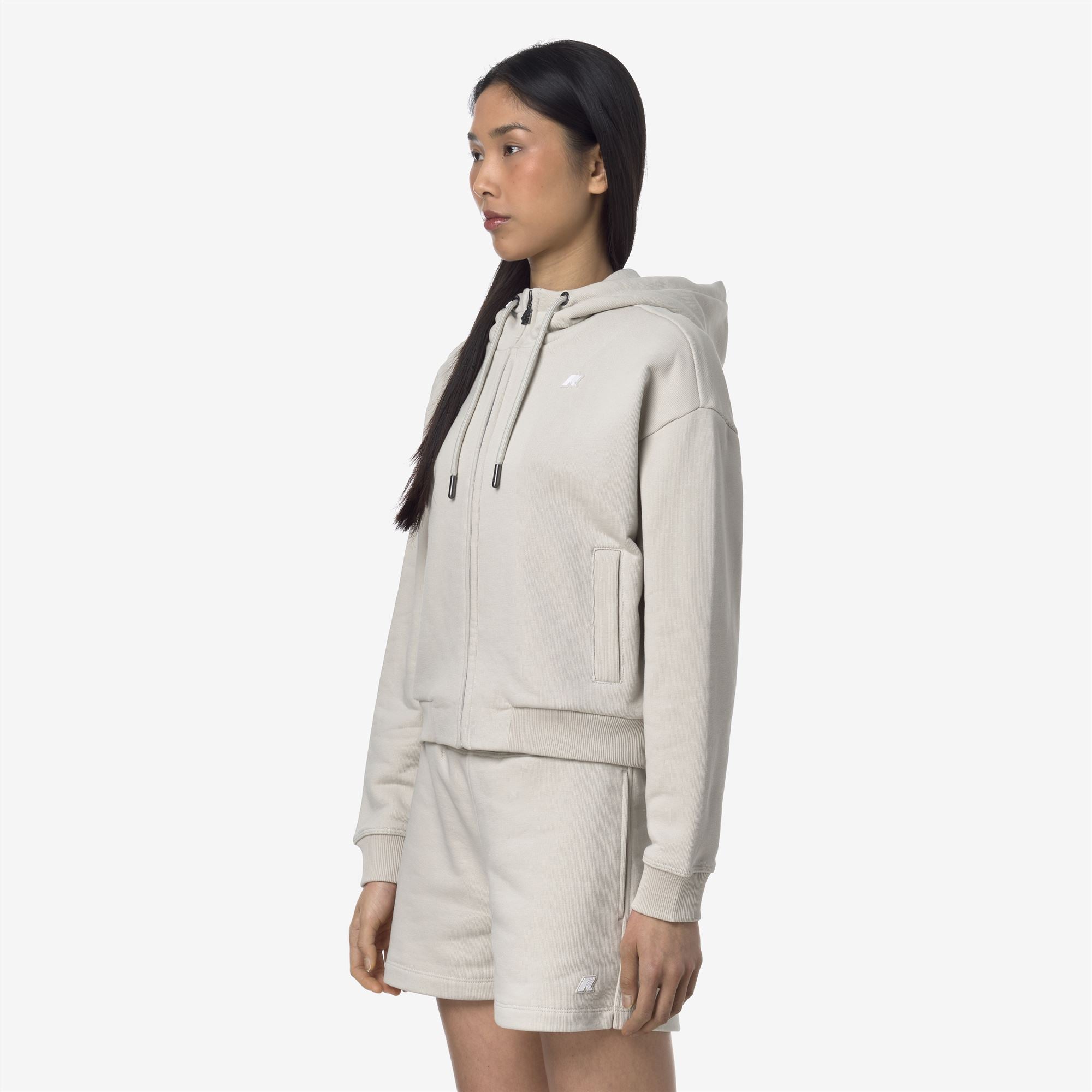 Fleece_WOMAN_ARWEN FRENCH TERRY_Jacket_BEIGE LT - Commercial 5