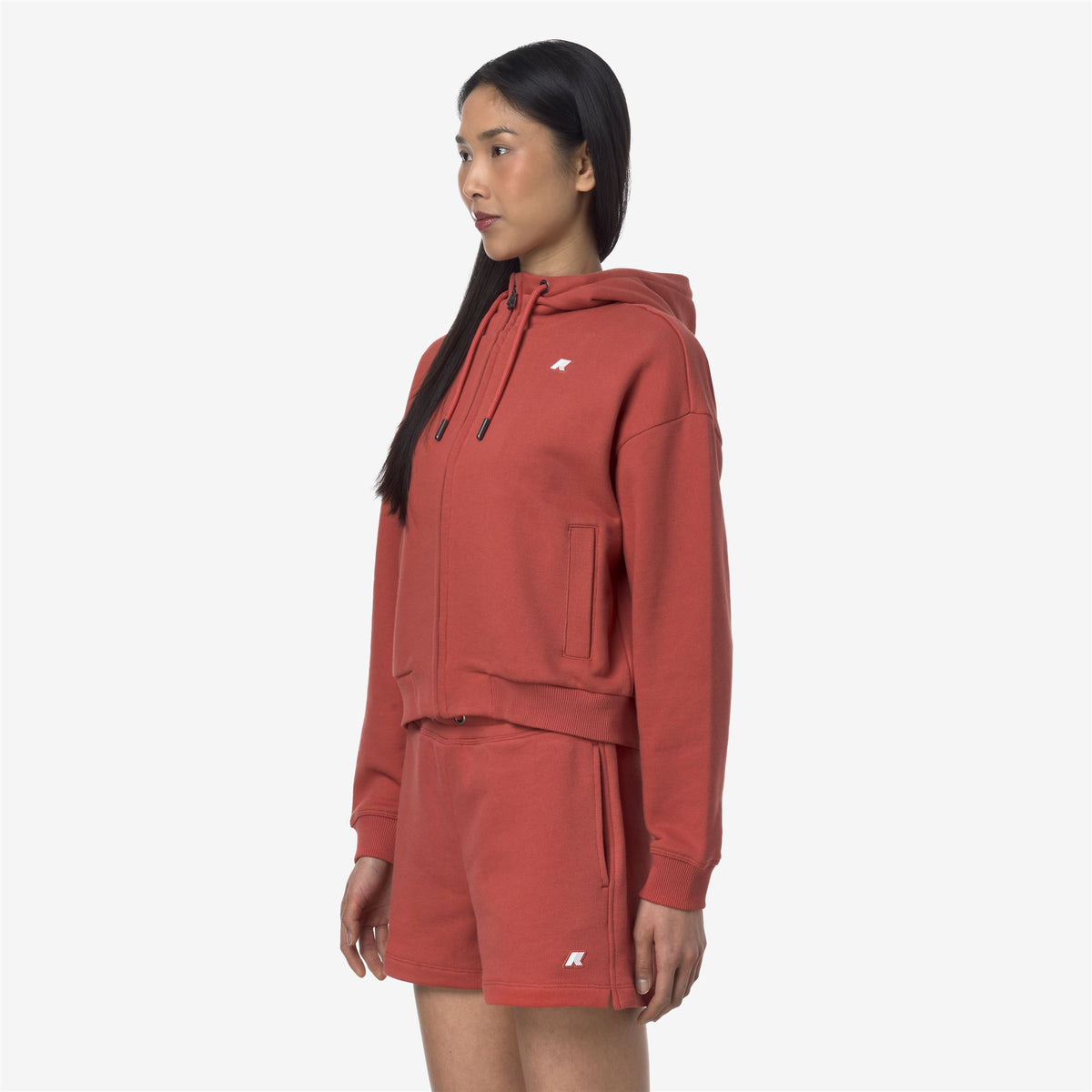 Fleece_WOMAN_ARWEN FRENCH TERRY_Jacket_Red Jasper - Commercial 5