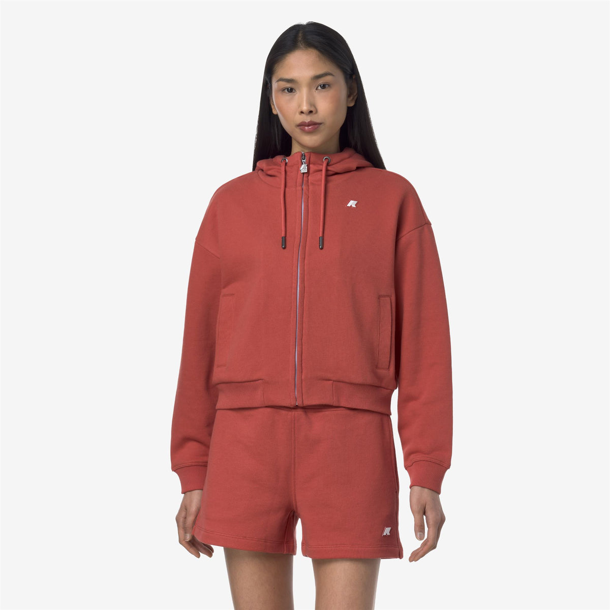 Fleece_WOMAN_ARWEN FRENCH TERRY_Jacket_Red Jasper - Commercial 4