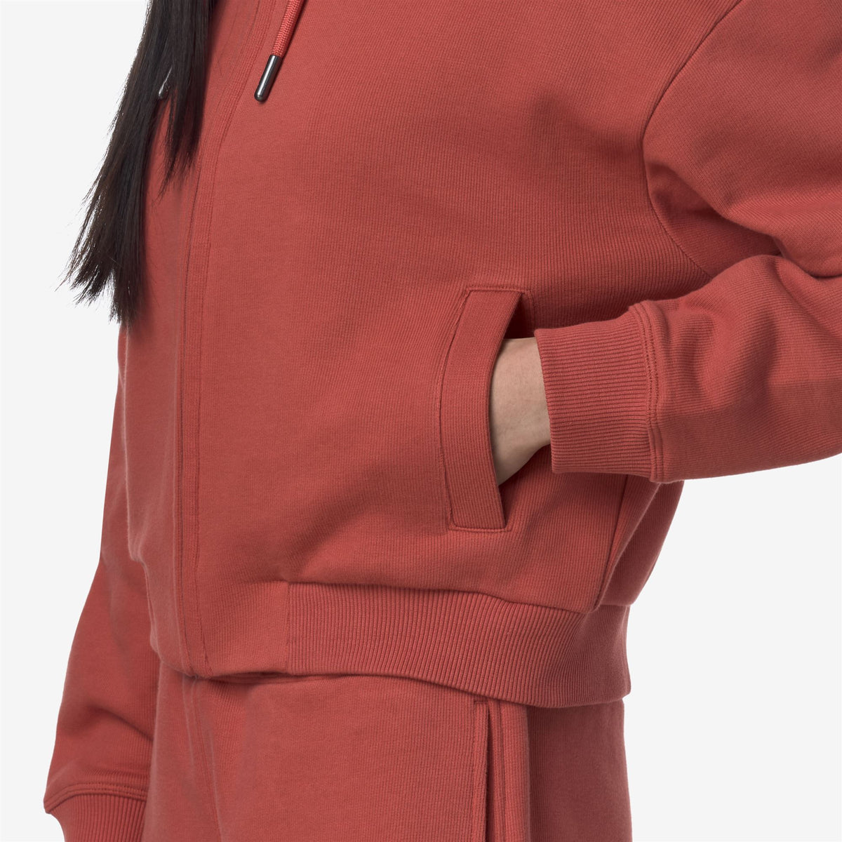 Fleece_WOMAN_ARWEN FRENCH TERRY_Jacket_Red Jasper - Commercial 7