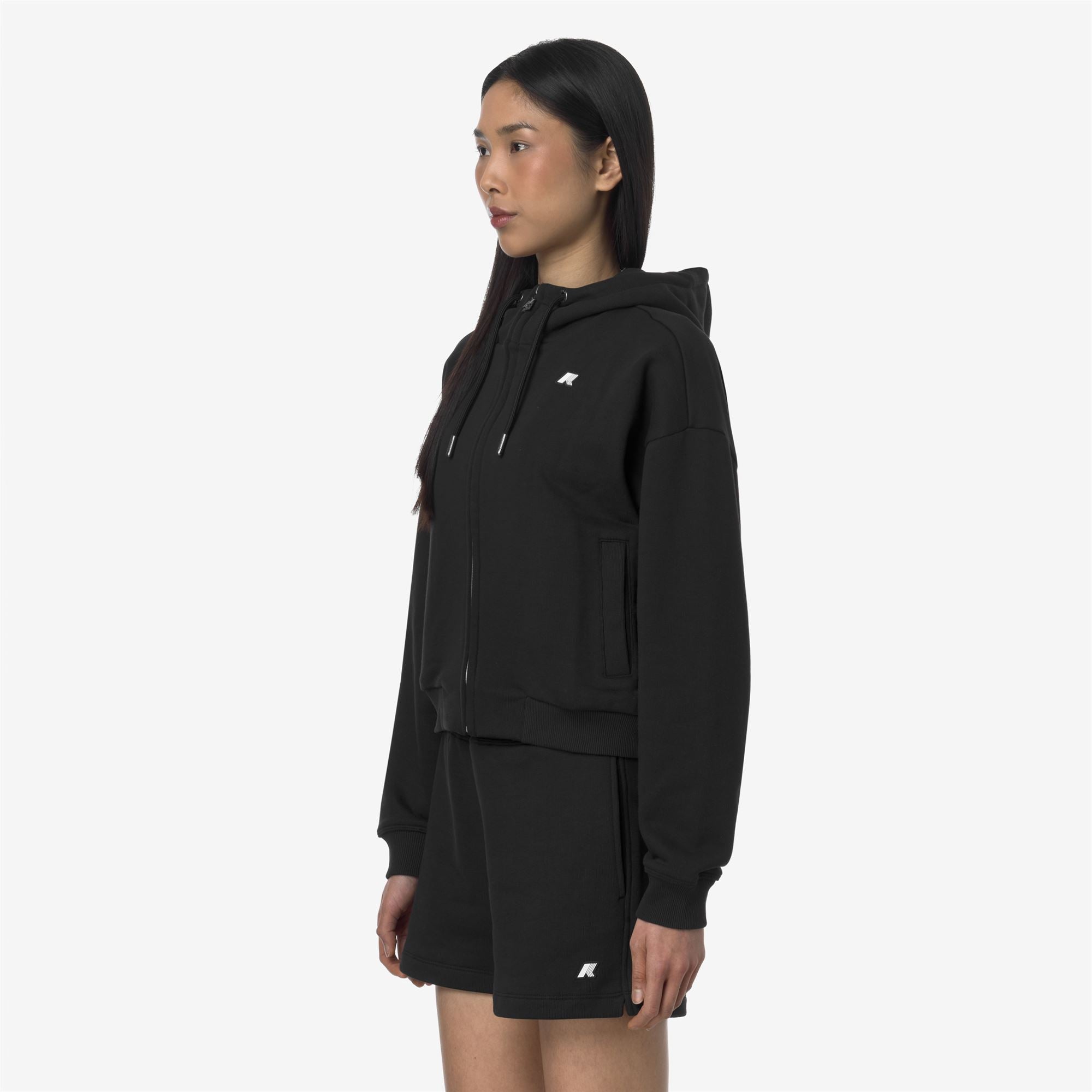 Fleece_WOMAN_ARWEN FRENCH TERRY_Jacket_Black Pure - Commercial 5
