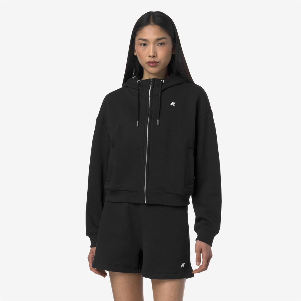 Fleece_WOMAN_ARWEN FRENCH TERRY_Jacket_Black Pure - Commercial 4