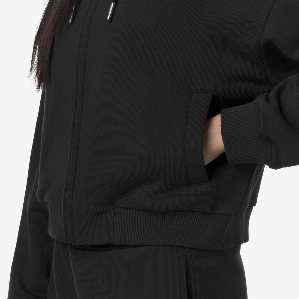 Fleece_WOMAN_ARWEN FRENCH TERRY_Jacket_Black Pure - Commercial 7