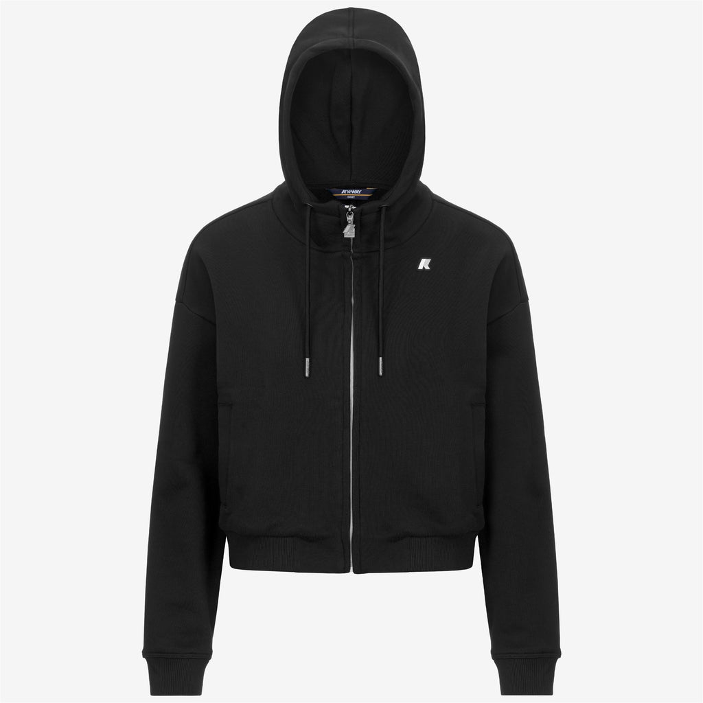 Fleece_WOMAN_ARWEN FRENCH TERRY_Jacket_Black Pure - Commercial 1