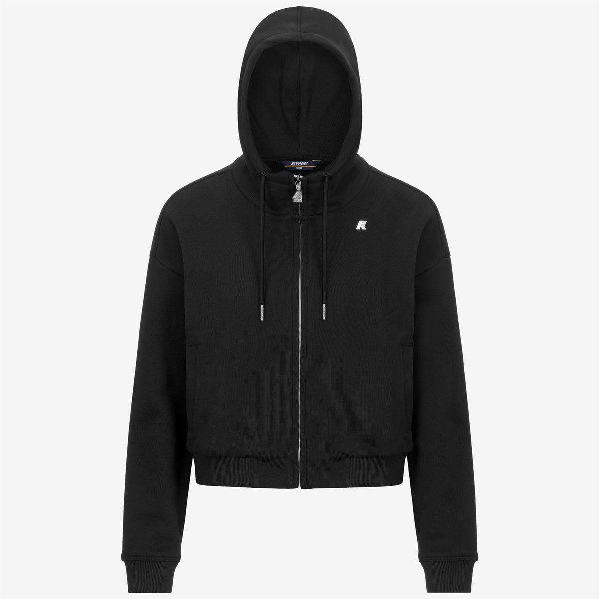 Fleece_WOMAN_ARWEN FRENCH TERRY_Jacket_Black Pure - Commercial 1