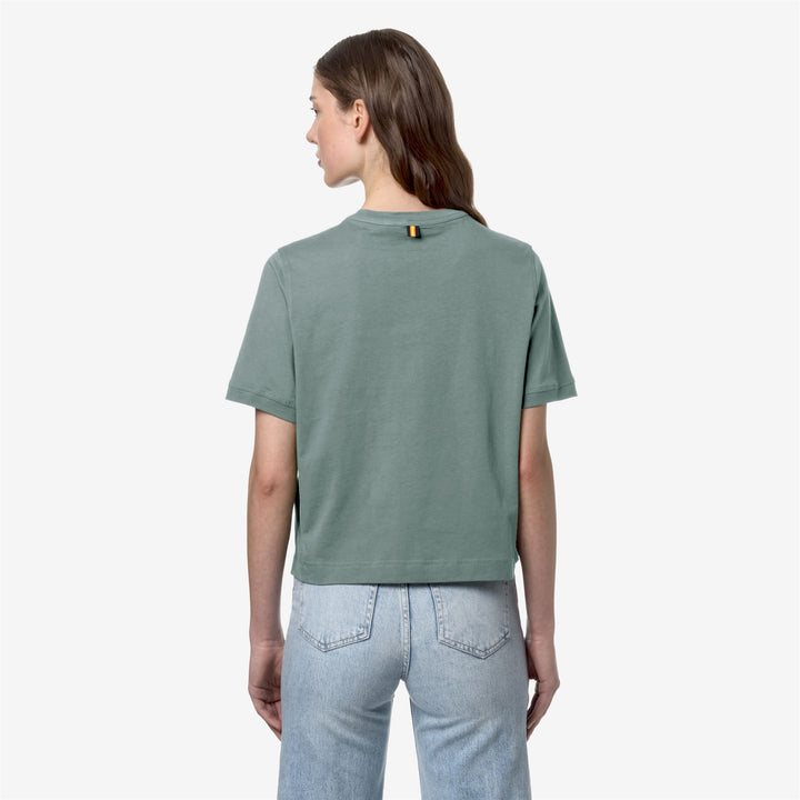 T-ShirtsTop Woman AMELINE T-Shirt GREEN MOLD Dressed Front Double		