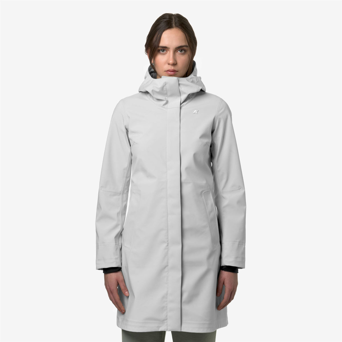 Jackets_WOMAN_STEPHY BONDED JERSEY_3/4 Length_White - Commercial 4