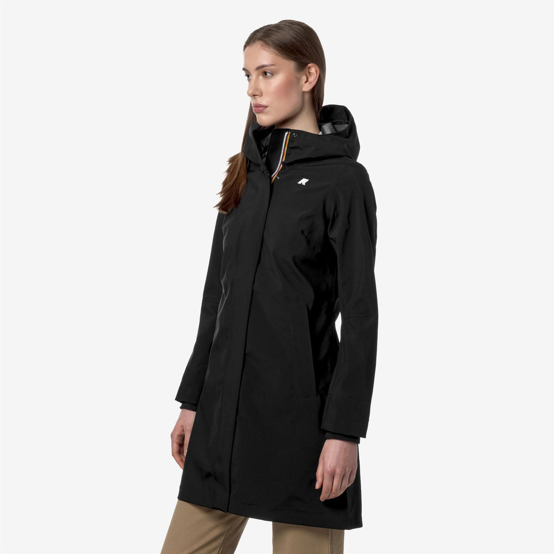 Chaqueta de ciudad repelente al agua para mujer 3/4 negra y gris main