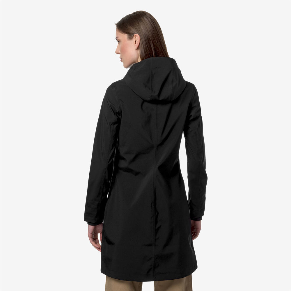 Black Grey Women's 3/4 Length Water-Repellent City Jacket 02