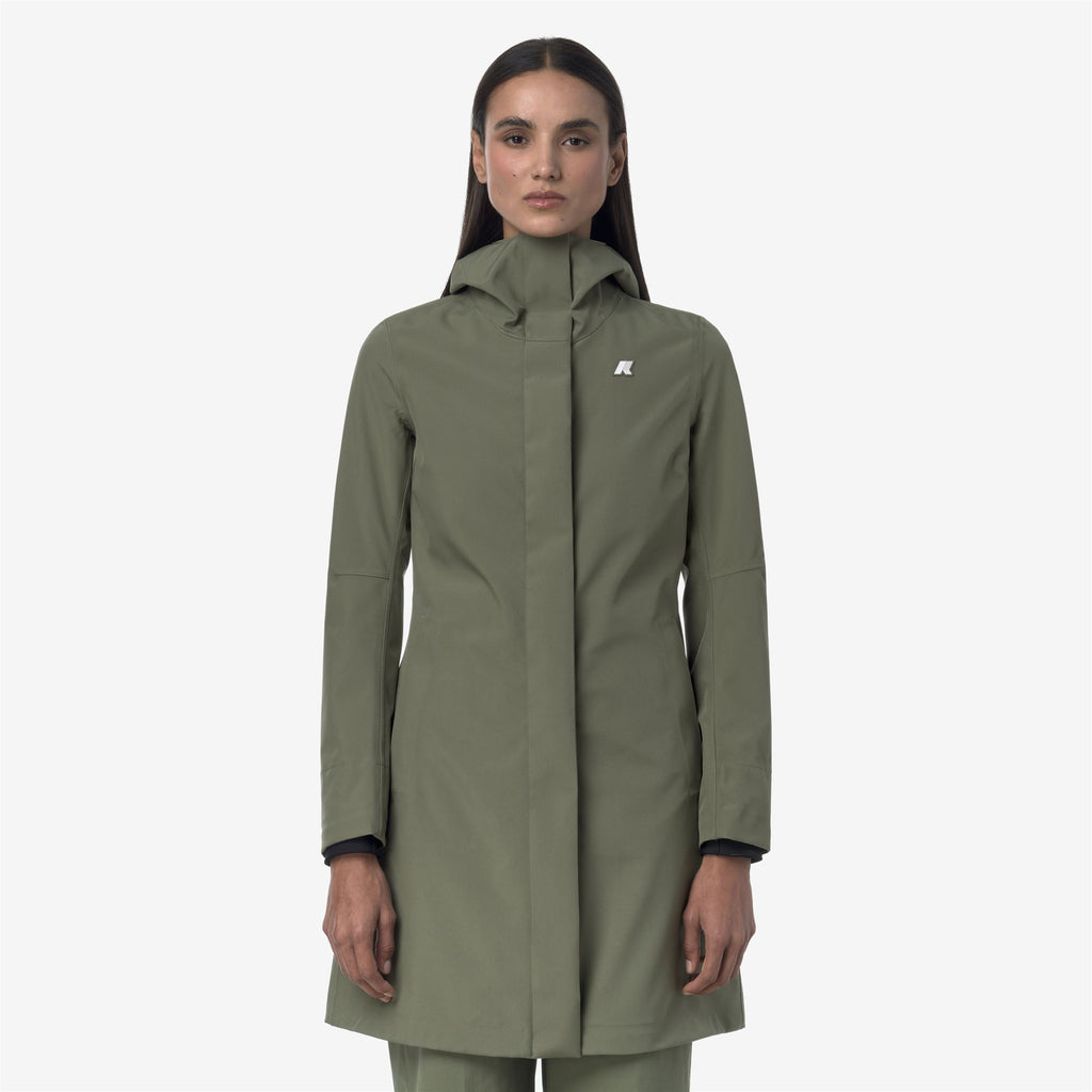 Jackets_WOMAN_STEPHY BONDED JERSEY_3/4 Length_Green Lichen - Commercial 4